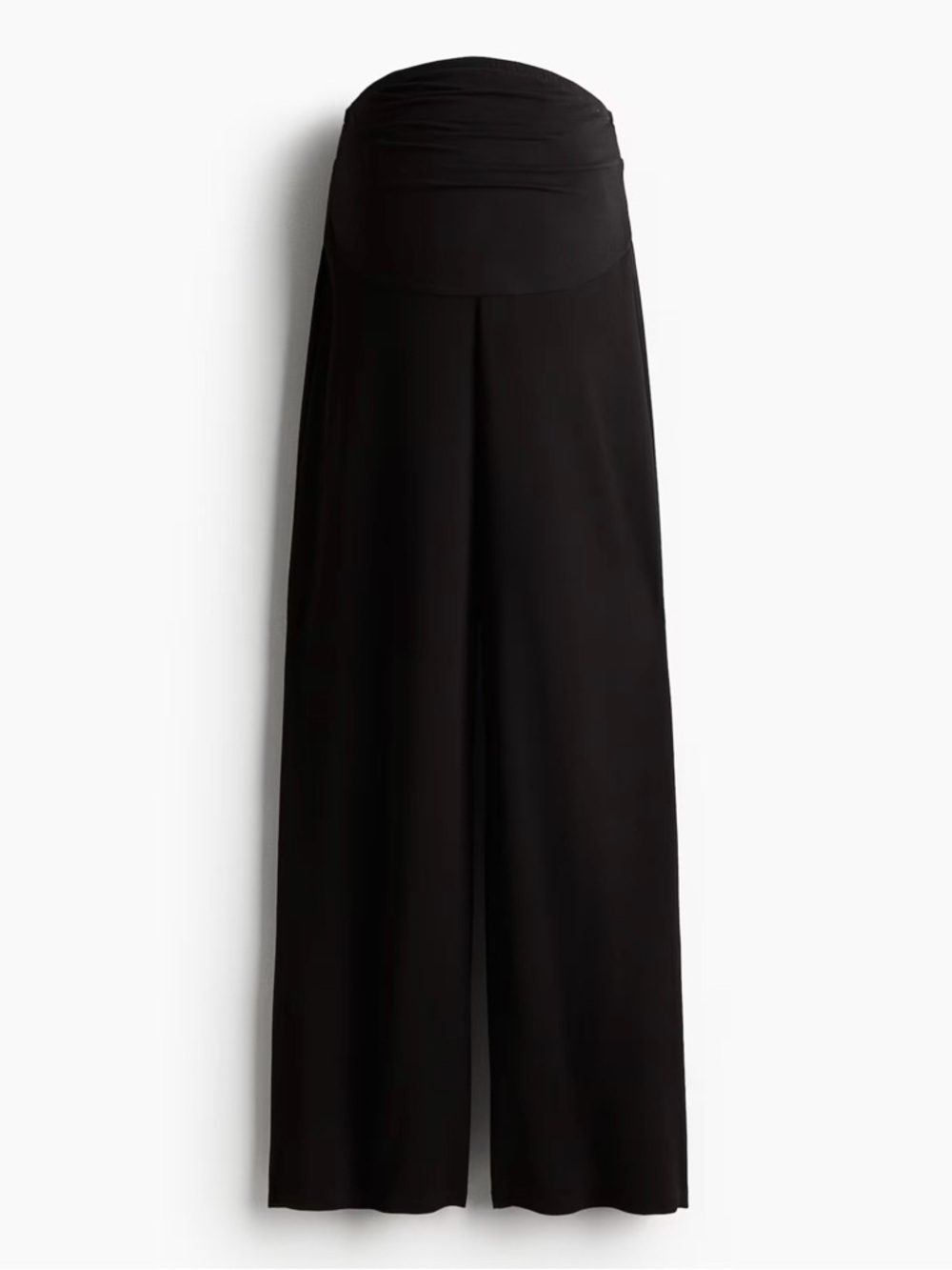 H&M MAMA Black Maternity Wide-Leg Pull-On Pants